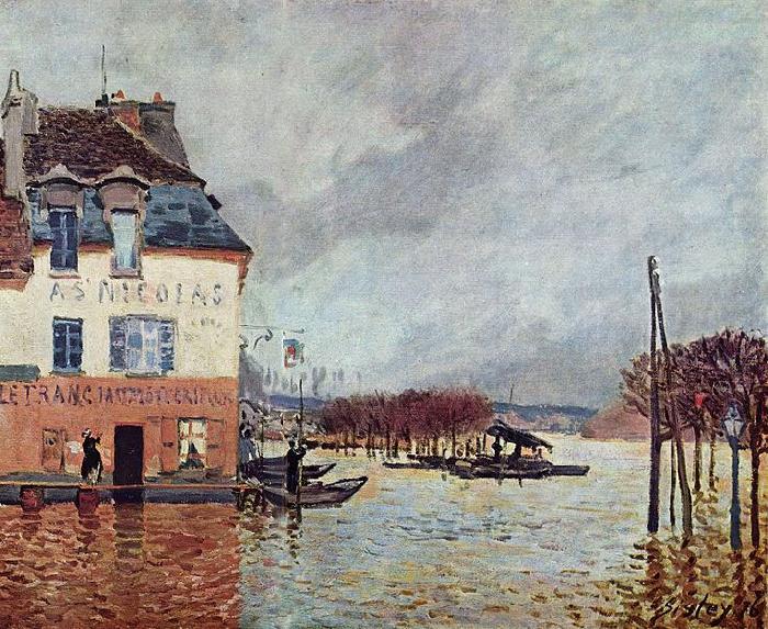 uberschwemmung in Port Marly, Alfred Sisley